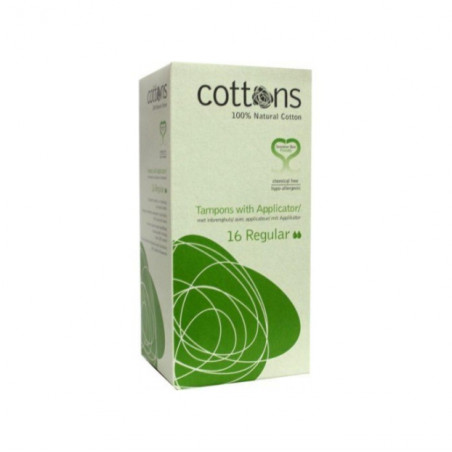 Cottons Tampão com aplicador 100% Algodão - Regular 16 Unid