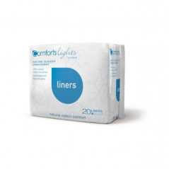 Cottons Comforts Lights Penso para Incontinência 100% Algodão - Liners 20 Unid.