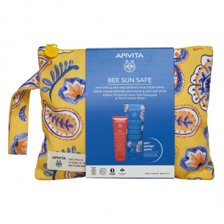 Apivita Pack Bee Sun Safe Protetor Solar Antimanchas e Antienvelhecimento SPF50 50ml + Pos Solar 100ml