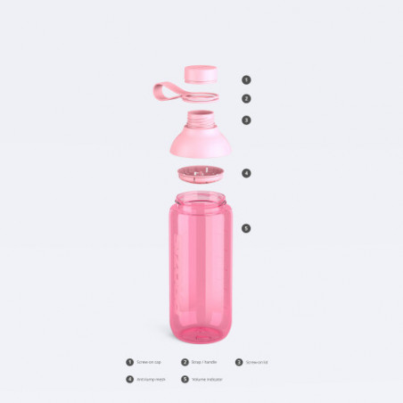 Prozis Fusion Shaker Bottle - Pink 600ml