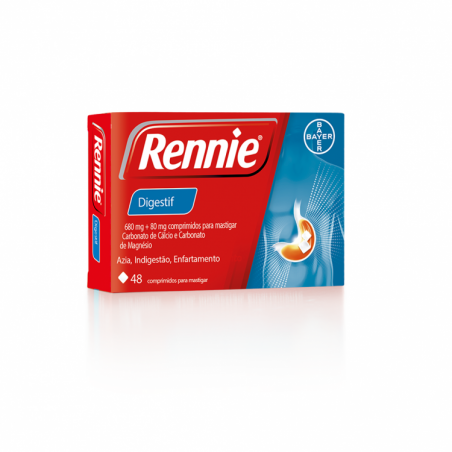 Rennie Digestif Comprimido para mastigar 680 mg + 80 mg Blister - 48 un