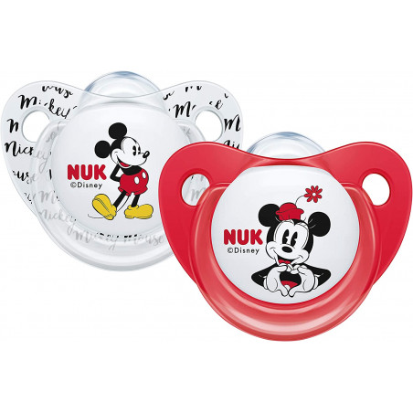 Nuk Pack 2 Chupetas Látex Disney Mickey Mouse 6-18m