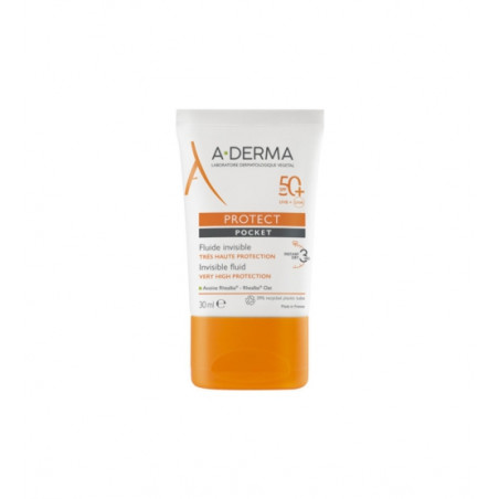 A-Derma Protect Protetor Solar Pocket Fluído Invisível Rosto SPF50+ 30ml