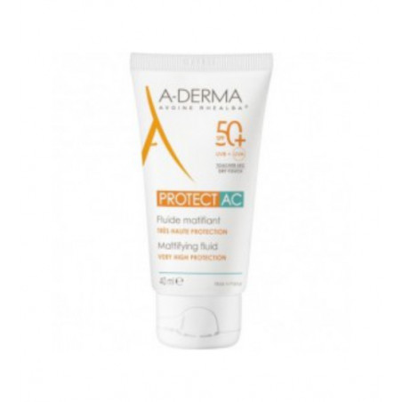 A-Derma Protect Ac Protetor Solar Fluido Matificante Spf50+ 40ml