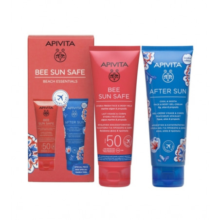 Apivita Pack Bee Sun Safe Protetor Solar Leite Corpo e Rosto SPF50 100ml + Pos Solar 100ml