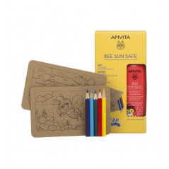 Apivita Pack Bee Sun Safe Protetor Solar Loção Hidratante Criança SPF50 200ml + 2 Puzzles e Lápis Cor