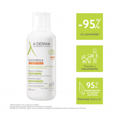 A-Derma EXOMEGA CONTROL Bálsamo pele Seca a Atópica 400ml