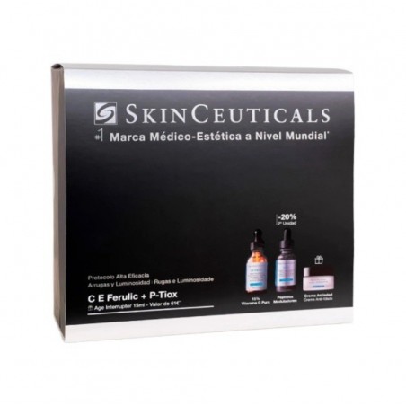 Skinceuticals C E Ferulic Sérum 30ml + P-Tiox Sérum 30ml + A.G.E. Interrupter Advanced Creme 15ml Coffret