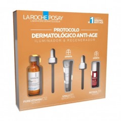 La Roche Posay Pure Vitamin C12 Sérum 30ml + Hyalu B5 Sérum Olhos 5ml + Retinol B3 Sérum 10ml Coffret