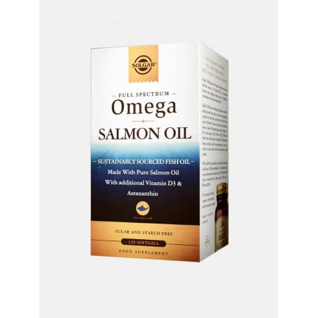 Solgar Full Spectrum Óleo de Salmão Selvagem Do Alasca 120 cápsulas