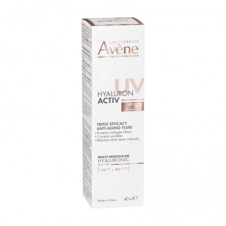 Avène Hyaluron Activ Fluido Antienvelhecimento Tripla Eficácia SPF50 40ml