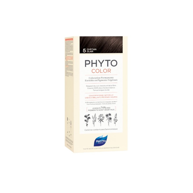 Phytocolor Kit 5 Castanho Claro 50 - Leite Revelador + 50 - Creme Coloranteml