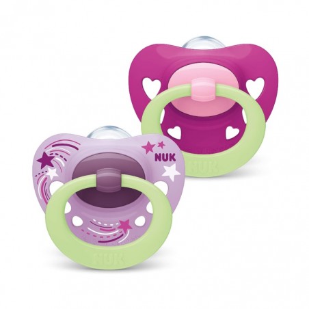 Nuk Chupeta Signature Night Silicone 0-6m 2 Uni