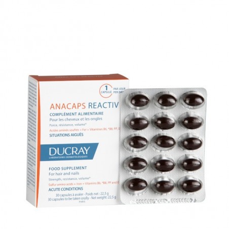 Ducray Anacaps Reactiv 30 Cápsulas Anti-Queda