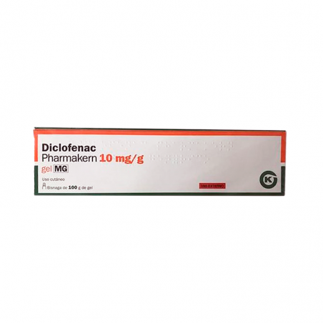 Diclofenac Pharmakern Gel 10 mg/g Bisnaga - 1 un - 100 g