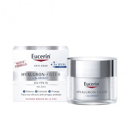 Eucerin Hyaluron-Filler 3x Effect SPF15 Pele Seca 50ml