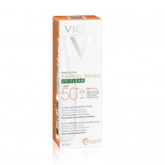 Vichy Capital Soleil UV-Clear Fluido Aquoso Anti-Imperfeições Spf50+ 40ml