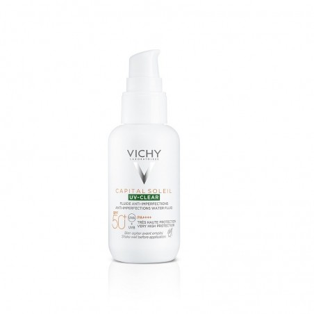 Vichy Capital Soleil UV-Clear Fluido Aquoso Anti-Imperfeições Spf50+ 40ml