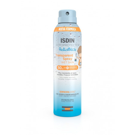 Isdin Fotoprotector Transparent Spray WET SKIN SPF50 250ML - Protetor solar corporal para crianças